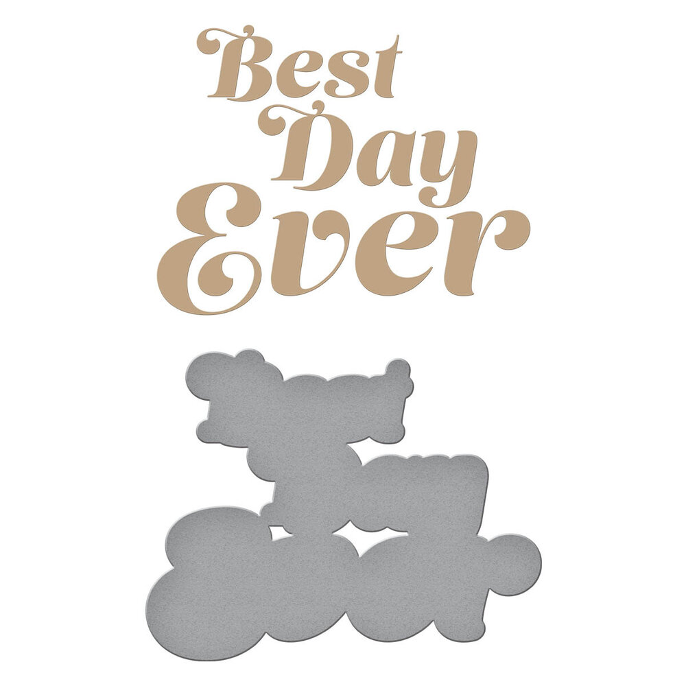 Spellbinders Glimmering Best Day Hot Foil Plate & Die Set (GLP-385) (OUTLET) Spellbinders Glimmering Best Day Hot Foil Plate & Die Set (GLP-385) (OUTLET)