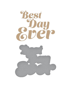 Spellbinders Glimmering Best Day Hot Foil Plate & Die Set (GLP-385) (OUTLET) Spellbinders Glimmering Best Day Hot Foil Plate & Die Set (GLP-385) (OUTLET)