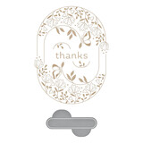 Spellbinders Stylish Oval Thanks Glimmer Hot Foil Plate & Die Set (GLP-373) (OUTLET)