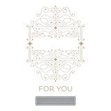 Spellbinders Four Petal Scroll Label Glimmer Hot Foil Plate & Die Set (GLP-370) (OUTLET)