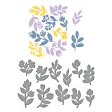 Spellbinders Sprigs Registration Press Plate & Die Set (BPR-009) (OUTLET)