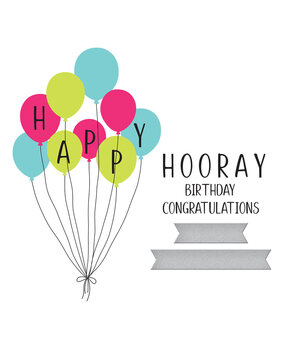 Spellbinders Happy Hooray Balloons Registration Press Plate & Die Set (BPR-005) (OUTLET)