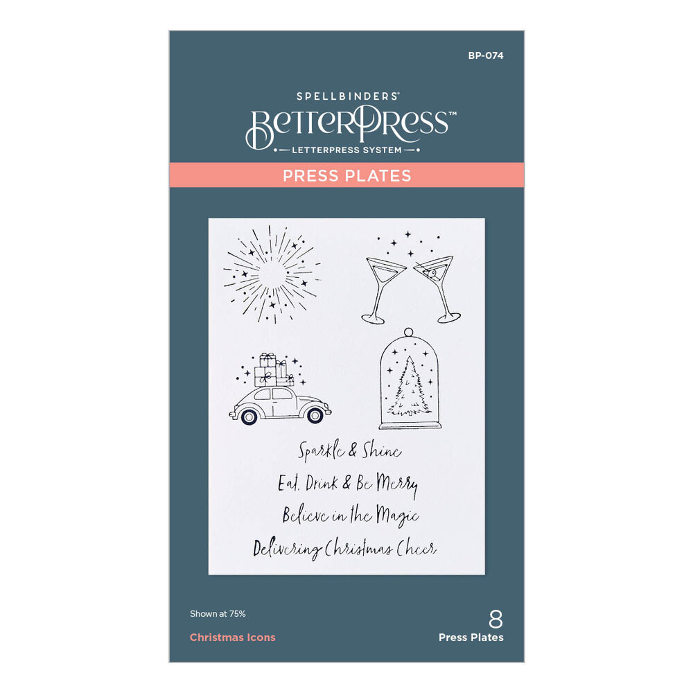 Spellbinders Christmas Icons Press Plate (BP-074) (OUTLET)