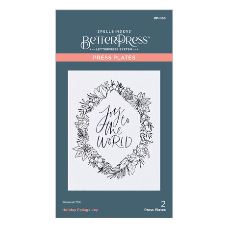 Spellbinders Holiday Foliage Joy Press Plate (BP-063) (OUTLET) Spellbinders Holiday Foliage Joy Press Plate (BP-063) (OUTLET)