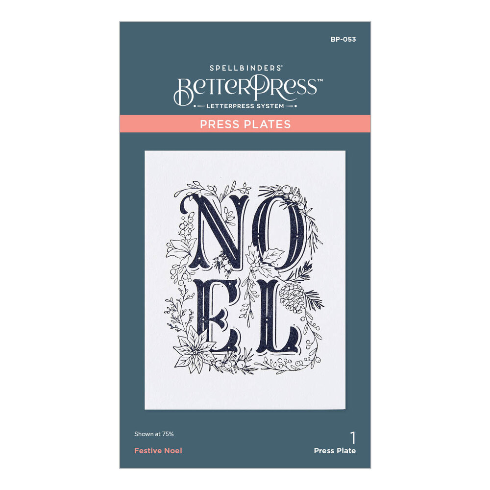 Spellbinders Festive Noel Press Plate (BP-053) (OUTLET)