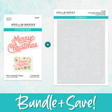 Spellbinders Layered Merry Christmas Foliage Stencil & Die Bundle (BD-0778) (OUTLET)