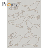 Pronty Crafts Beautiful Butterfly A5 Grey Chipboard Birds (492.001.057) (OUTLET)