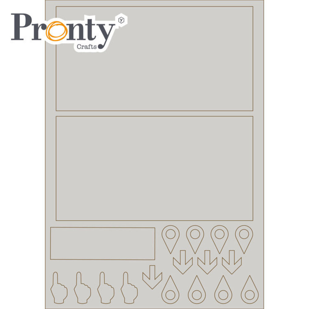 Pronty Crafts Grey Chipboard A4 Natasja's Design Album (492.001.050) (OUTLET)