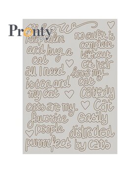 Pronty Crafts Chipboard Purrrfect Quotes A5 (492.001.045) (OUTLET)
