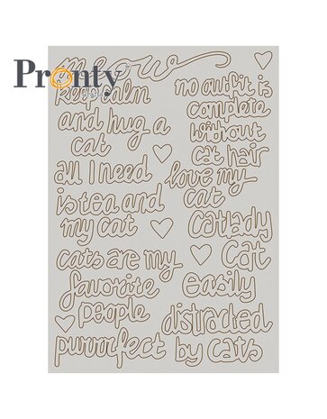 Pronty Crafts Chipboard Purrrfect Quotes A5 (492.001.045) (OUTLET)