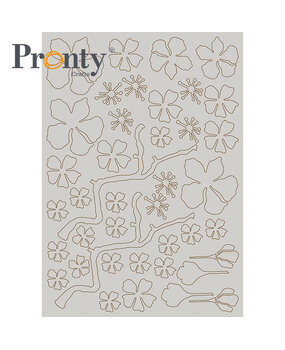 Pronty Crafts Grey Chipboard A4 Layered Cherry Blossom (492.001.042) (OUTLET) Pronty Crafts Grey Chipboard A4 Layered Cherry Blossom (492.001.042) (OUTLET)