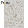 Pronty Crafts Grey Chipboard A4 Layered Cherry Blossom (492.001.042) (OUTLET)
