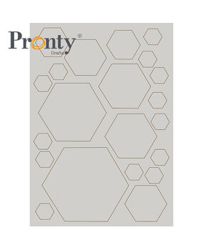 Pronty Crafts Grey Chipboard A4 Hexagon (492.001.041) (OUTLET)