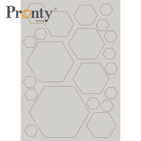 Pronty Crafts Grey Chipboard A4 Hexagon (492.001.041) (OUTLET)