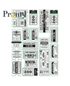 Pronty Crafts Tickets A4 Printed Embellishments (472.700.017) (OUTLET)