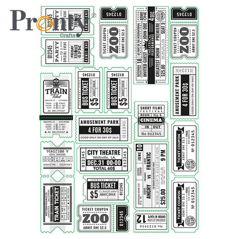 Pronty Crafts Tickets A4 Printed Embellishments (472.700.017) (OUTLET)