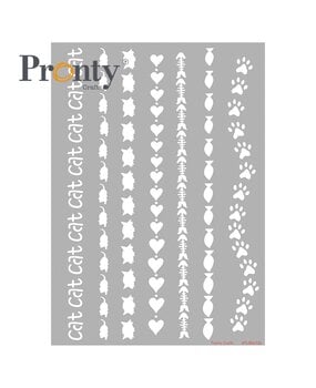 Pronty Crafts Stencil Purrrfect Borders A4 (470.806.026) (OUTLET)