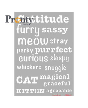 Pronty Crafts Stencil Purrrfect Words A5 (470.806.021) (OUTLET) Pronty Crafts Stencil Purrrfect Words A5 (470.806.021) (OUTLET)