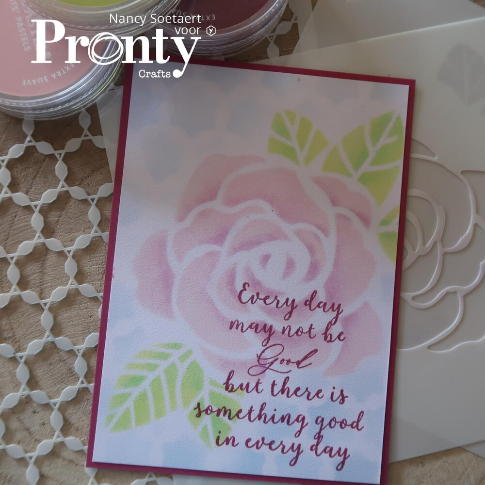 Pronty Crafts Mask Stencil Layered Rose (2pcs) (470.806.016) (OUTLET)