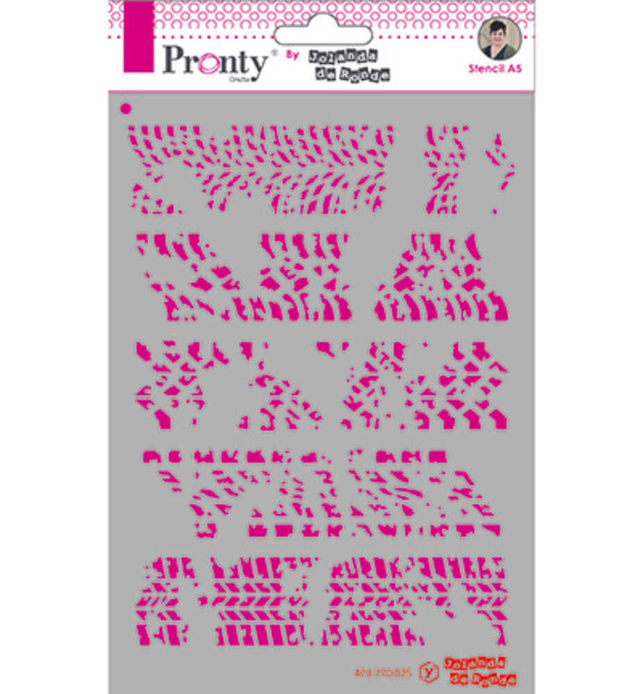 Pronty Crafts Borders Grunge A5 Stencil (470.770.025) (OUTLET)