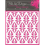 Pink Ink Designs Holly Trellis 7x7 Inch Stencil (PINKST027) (OUTLET)