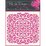 Pink Ink Designs Ocean Twirls Stencil (PINKST022) (OUTLET)