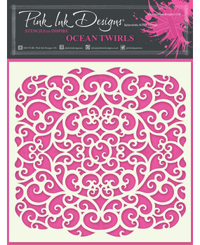Pink Ink Designs Ocean Twirls Stencil (PINKST022) (OUTLET)