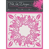 Pink Ink Designs Flowers & Vines 7x7 Inch Stencil (PINKST018) (OUTLET)