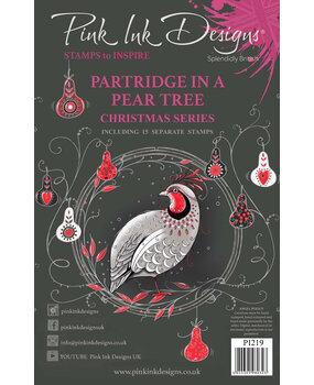 Pink Ink Designs Partridge In A Pear Tree A5 Clear Stamps (PI219) (OUTLET)