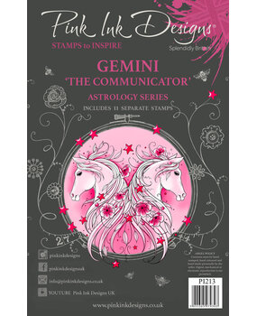 Pink Ink Designs Gemini "The Communicator" A5 Clear Stamps (PI213) (OUTLET)