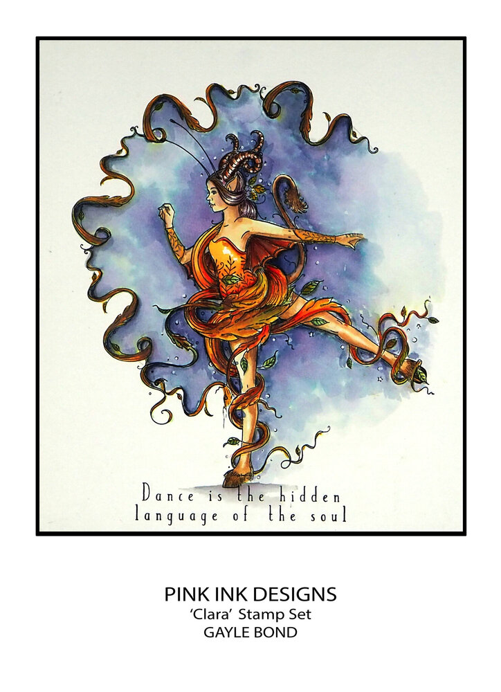 Pink Ink Designs Clara A5 Clear Stamps (PI198) (OUTLET)