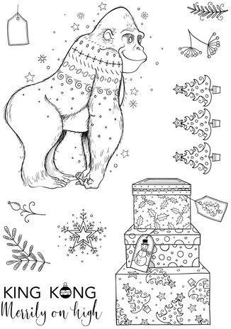 Pink Ink Designs King Kong Merrily On High A5 Clear Stamps (PI180) (OUTLET) Pink Ink Designs King Kong Merrily On High A5 Clear Stamps (PI180) (OUTLET)