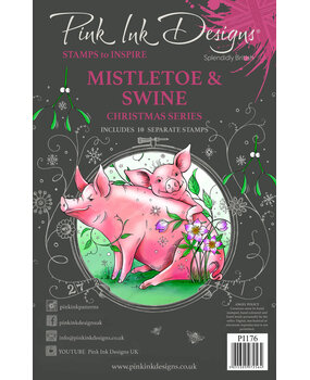 Pink Ink Designs Mistletoe & Swine A5 Clear Stamps (PI176) (OUTLET)