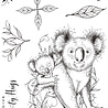 Pink Ink Designs Koala-ty Hugs A5 Clear Stamp (PI166) (OUTLET)