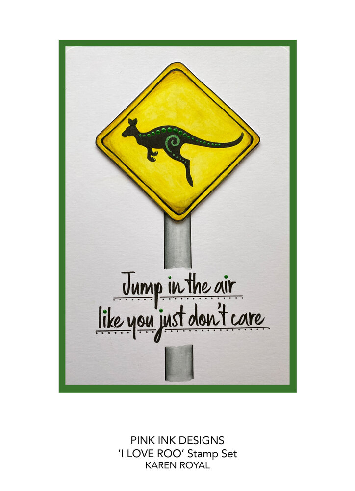 Pink Ink Designs I Love Roo A5 Clear Stamp (PI165) (OUTLET)