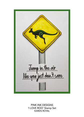 Pink Ink Designs I Love Roo A5 Clear Stamp (PI165) (OUTLET)