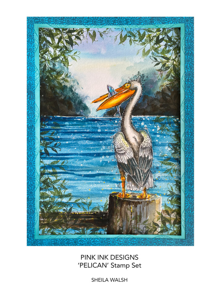 Pink Ink Designs Pelican A5 Clear Stamp (PI164) (OUTLET)