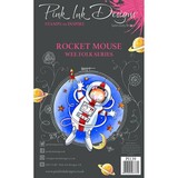 Pink Ink Designs Rocket Mouse A7 Clear Stamp (PI139) (OUTLET)