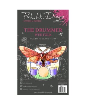 Pink Ink Designs The Drummer A6 Clear Stamp (PI127) (OUTLET)