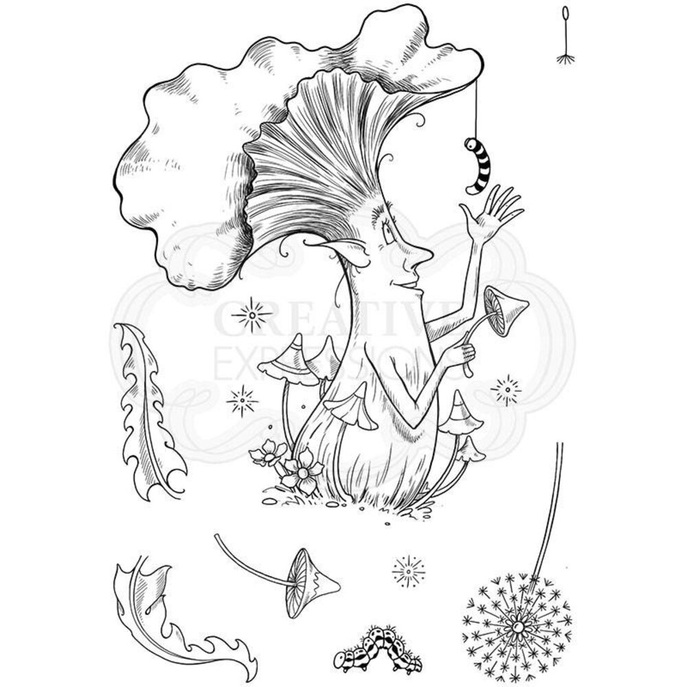 Pink Ink Designs Oyster Frills A6 Clear Stamp (PI117) (OUTLET)