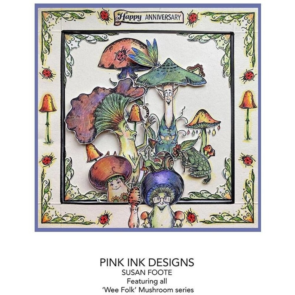 Pink Ink Designs Oyster Frills A6 Clear Stamp (PI117) (OUTLET)