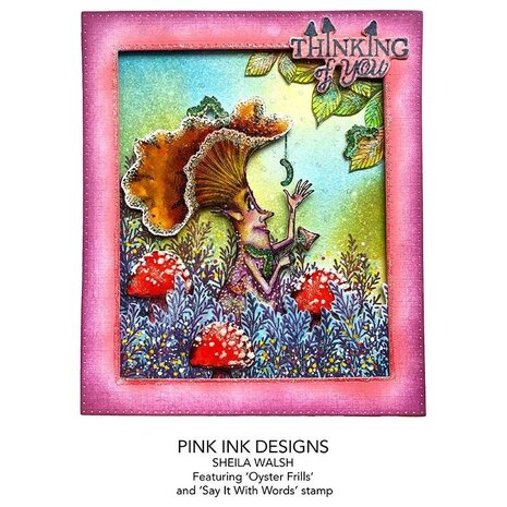 Pink Ink Designs Oyster Frills A6 Clear Stamp (PI117) (OUTLET)