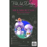 Pink Ink Designs Mr & Mrs Button A6 Clear Stamp (PI113) (OUTLET)