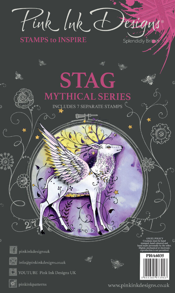 Pink Ink Designs Stag A6 Clear Stamps (PI0A6035) (OUTLET)