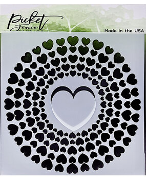 Picket Fence Studios Spiral of Hearts 6x6 Inch Stencil (SC-272) (OUTLET) Picket Fence Studios Spiral of Hearts 6x6 Inch Stencil (SC-272) (OUTLET)