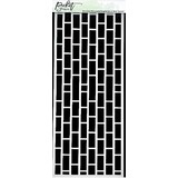 Picket Fence Studios Slim Line Horizontal English Brick Wall 4x10 Inch Stencil (SC-263) (OUTLET)