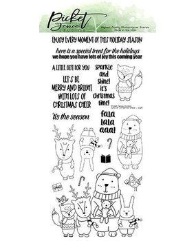 Picket Fence Studios Lots of Christmas Cheer 4x8 Inch Clear Stamps (C-128) (OUTLET) Picket Fence Studios Lots of Christmas Cheer 4x8 Inch Clear Stamps (C-128) (OUTLET)