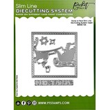Picket Fence Studios Santa is Here Slim Line 4x4 Inch Die Cutting System Insert (SDCS-124) (OUTLET)