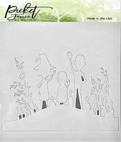 Picket Fence Studios Be Spooky Together 6x6 Inch Stencil (SC-261) (OUTLET)