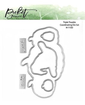 Picket Fence Studios Triple Trouble 6x6 Inch Dies (H-115D) (OUTLET) Picket Fence Studios Triple Trouble 6x6 Inch Dies (H-115D) (OUTLET)